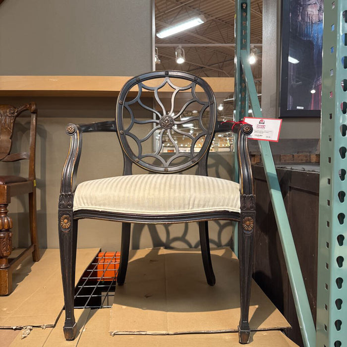 Black Wood Accent Chair(LS)