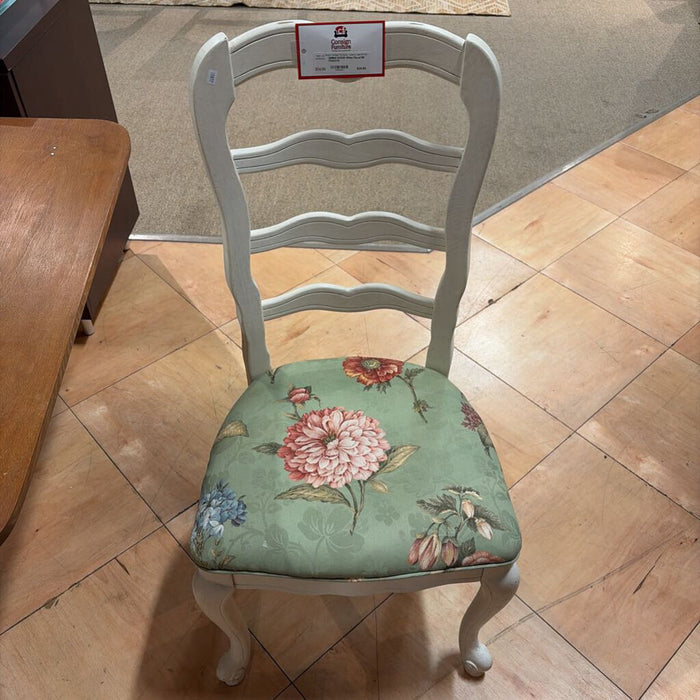 White Floral DR Chair(LH)