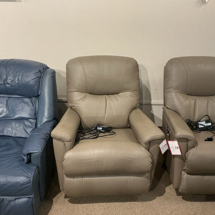 Grey Leather LaZboy Swivel Recliner(ATH)