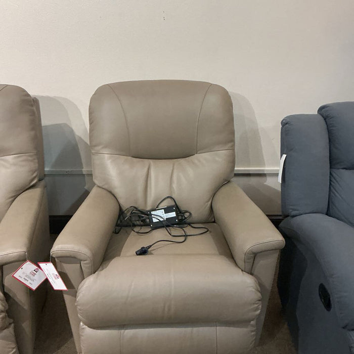 Grey Leather LaZboy Swivel Recliner(ATH)