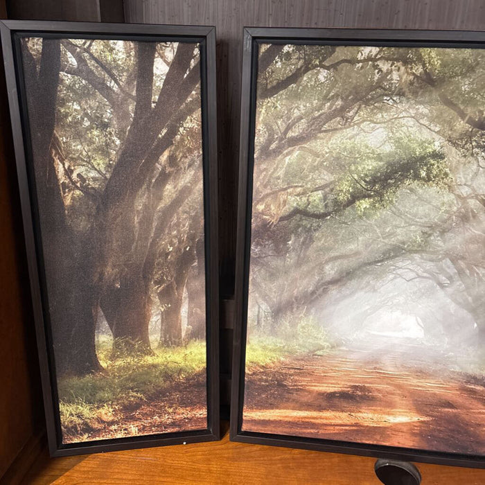 S/3 Black Framed Patheway In Forest (KL)