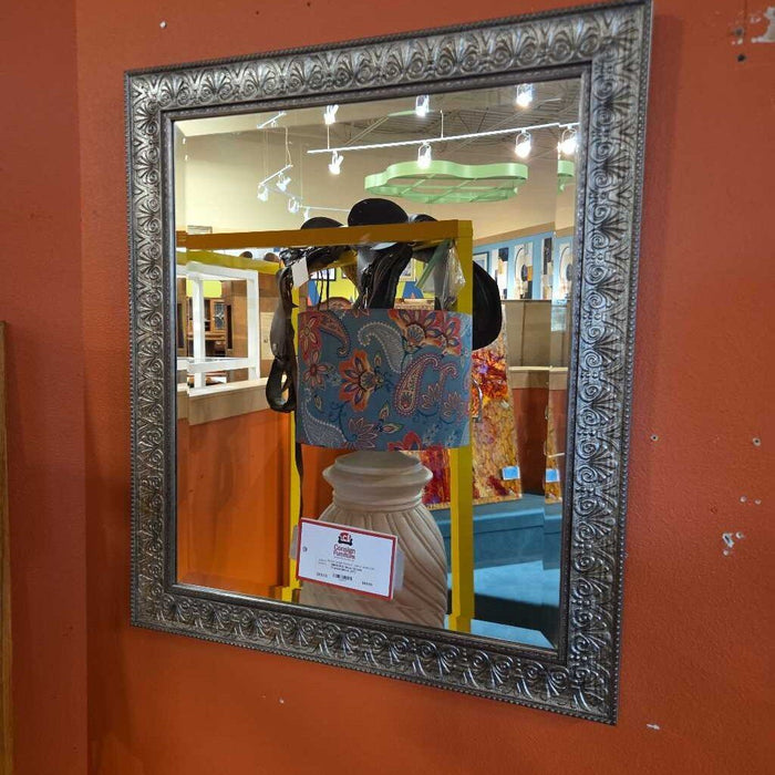 Silver Ornate Framed Mirror (AT)