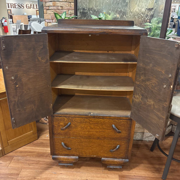 2-Door 2-Drawer Antique Wood Cabinet (MI)