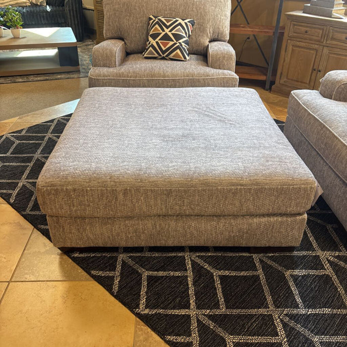 Large Grey Fabric Ottoman (BAH)