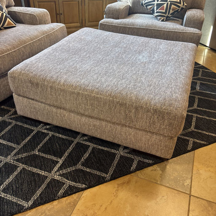 Large Grey Fabric Ottoman (BAH)
