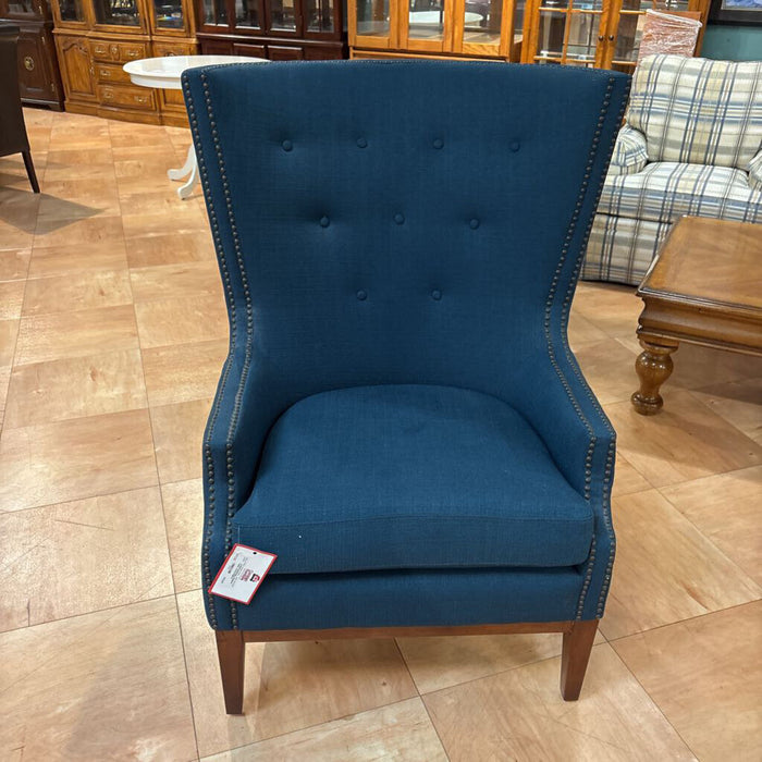 Blue Wingback Fabric Tufted CH(BHA)
