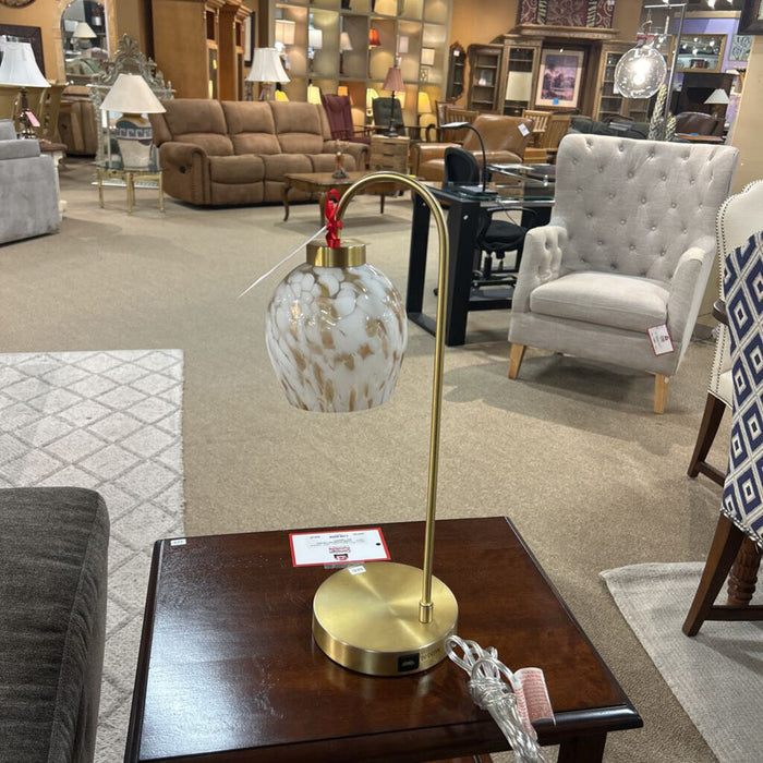 Gold Lamp w/ Spotted Shade(LS)
