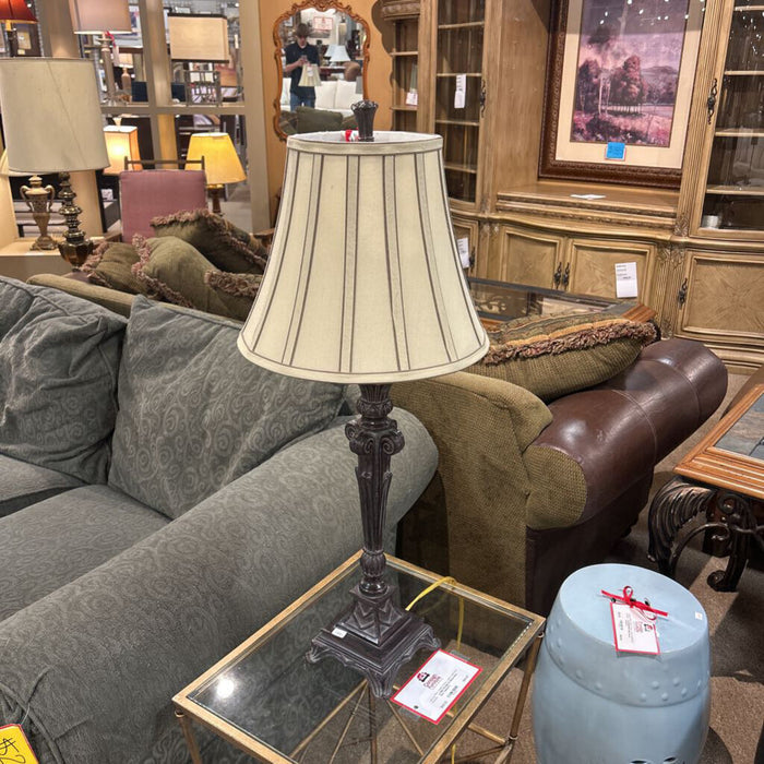 Thin Dark Ornate Table Lamp(LH)