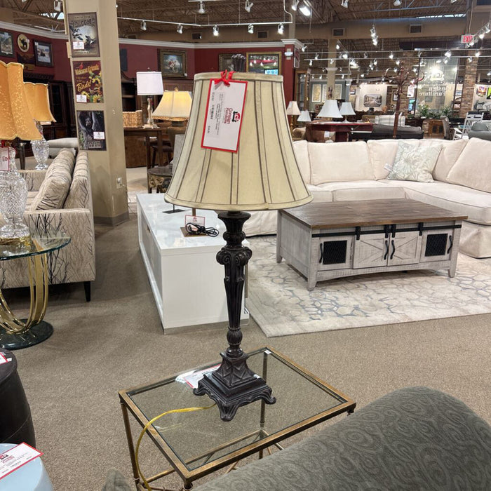 Thin Dark Ornate Table Lamp(LH)
