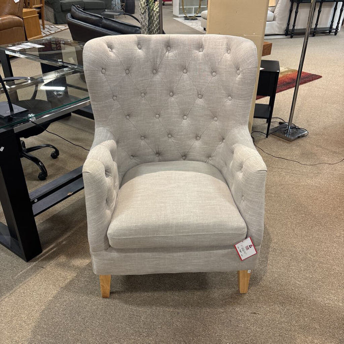 Tufted Grey Fabric Chair(TI)