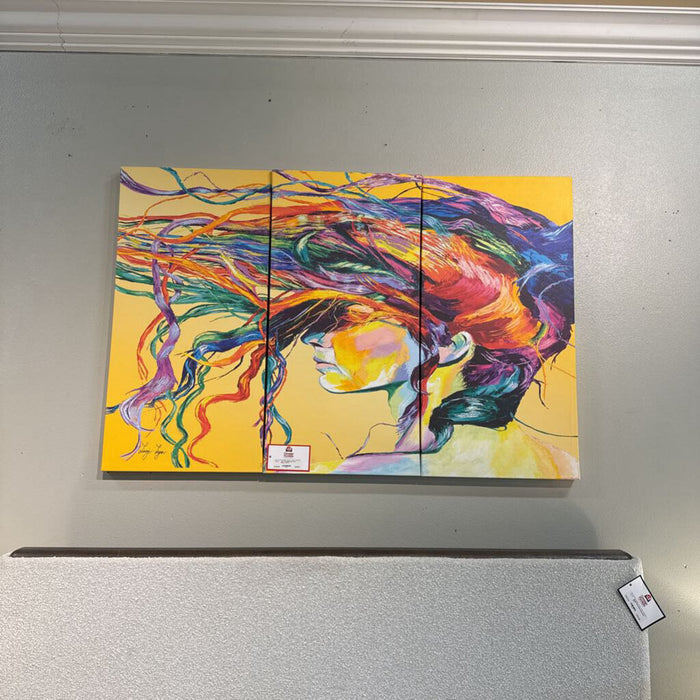 S/3 Multi-Color Hair-Blown Art(TI)
