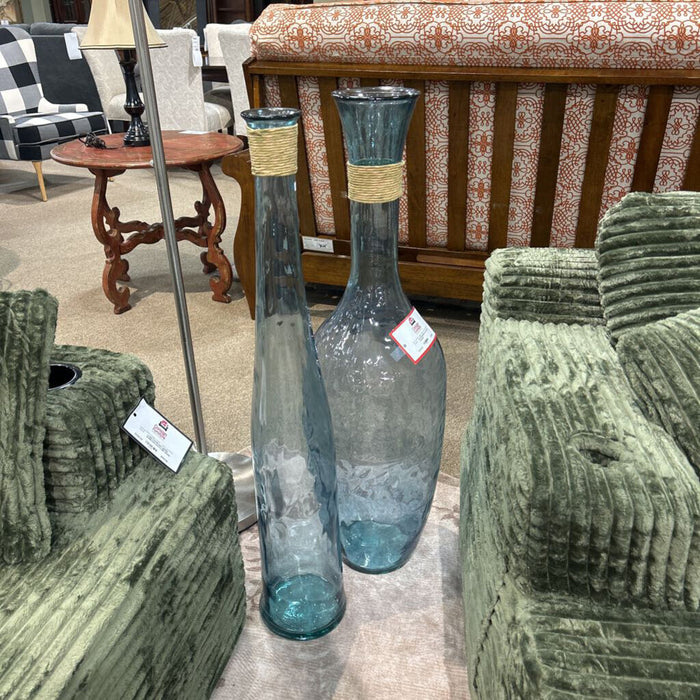 S/2 Large Blue Vases(TI)