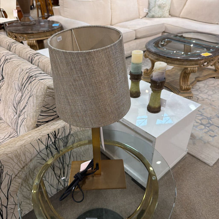 Gold Base Lamp w/ Silver Shade (LS)
