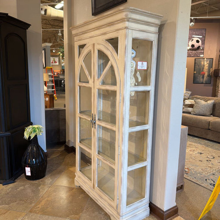 White Rustic Tin Roof Cabinet(KLH)