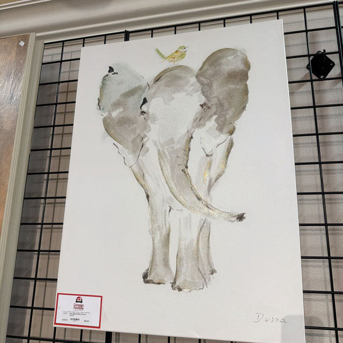 Elephant/Bird Canvas Art(LS)