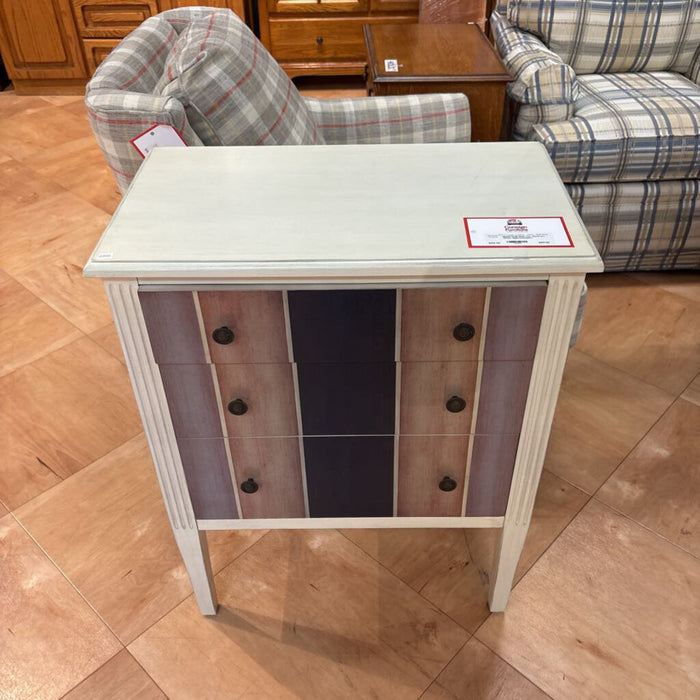 Multi-Tier Abstract White Nightstand(AT)