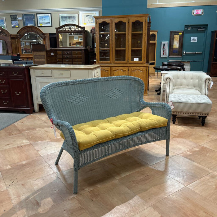 Blue/Grey Wicker Loveseat(SK)
