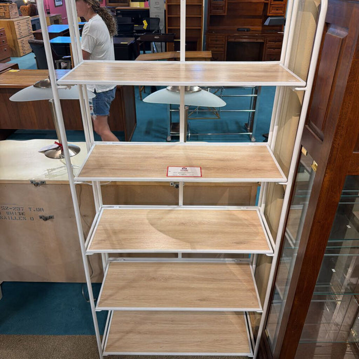Metal/Wood White Bookshelf(SK)