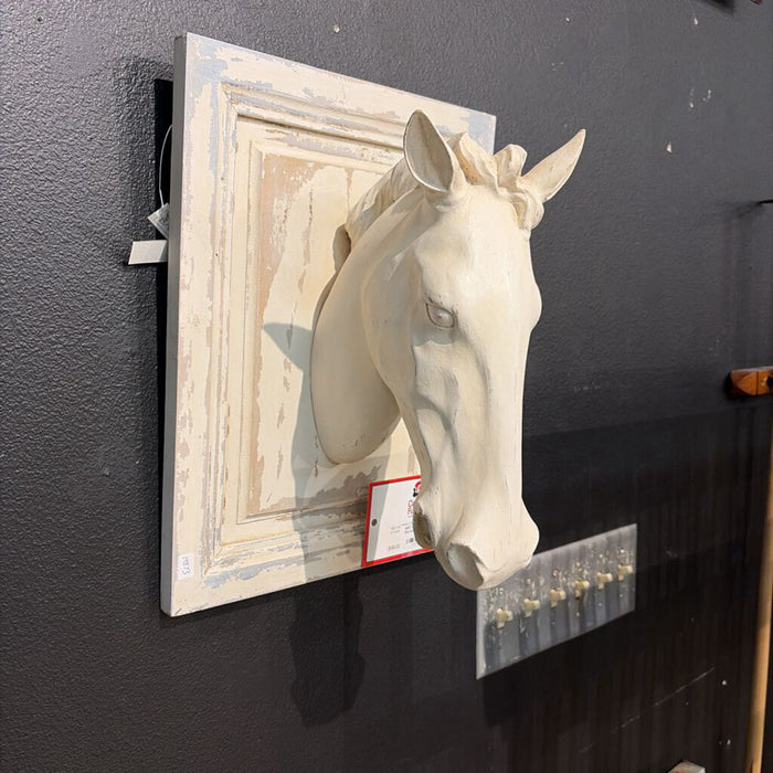 White Rustic Horse Head Decor(AT)