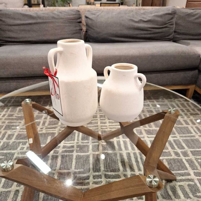 Set/2 White Vases (AL)