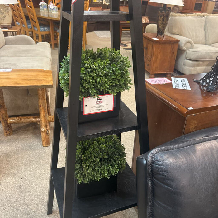 S/2 Black Potted Faux Plant (LS)