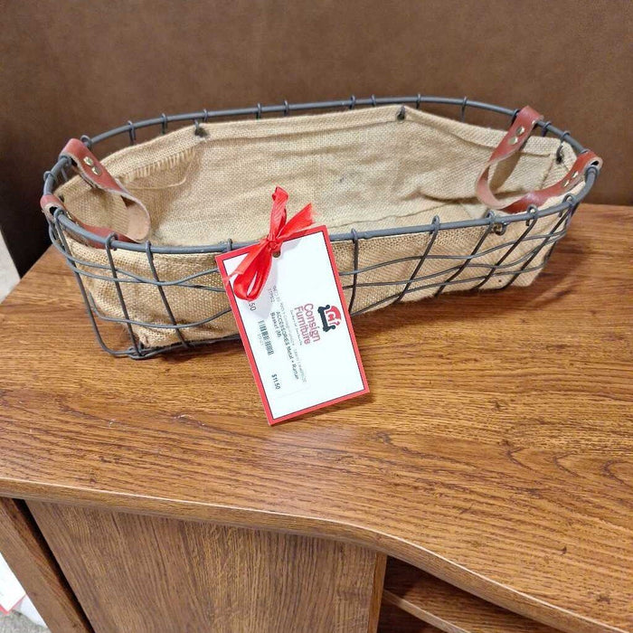 Metal + Rattan Basket (M)