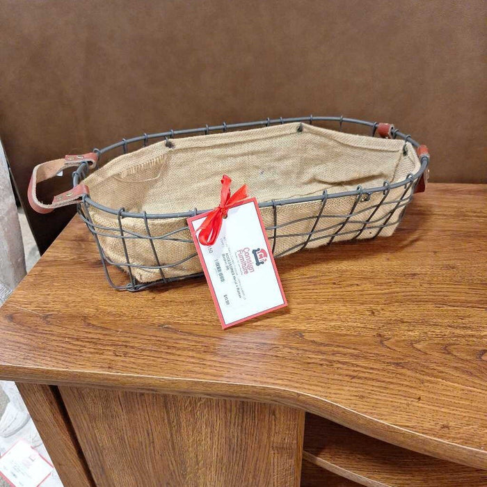Metal + Rattan Basket (M)