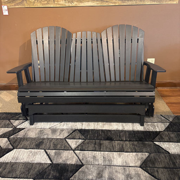 Black Adirondack Glider Loveseat (KHH)