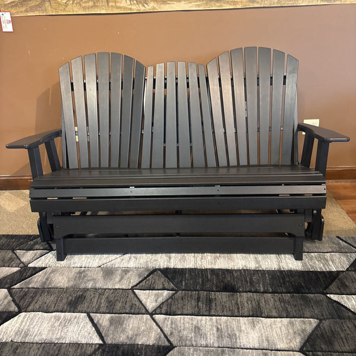 Black Adirondack Glider Loveseat (KHH)