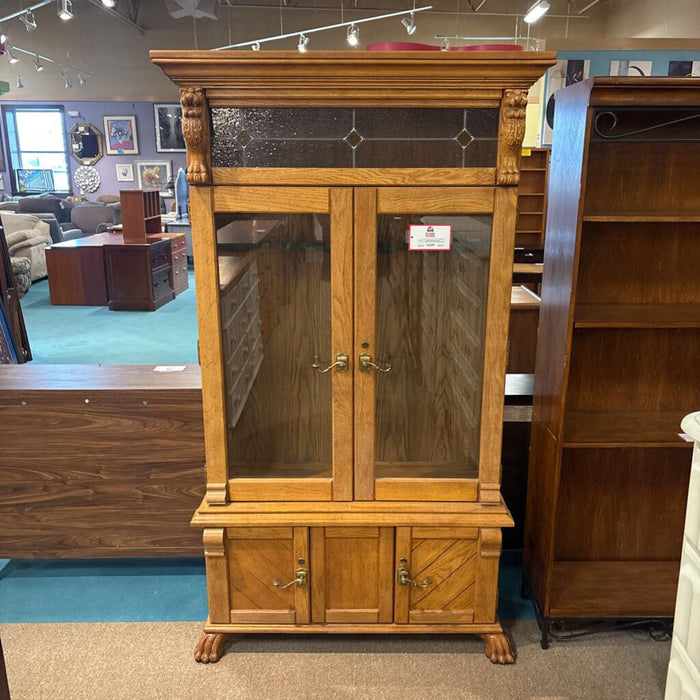 Lightwood Glass Doored Gun Cabinet (KLH)