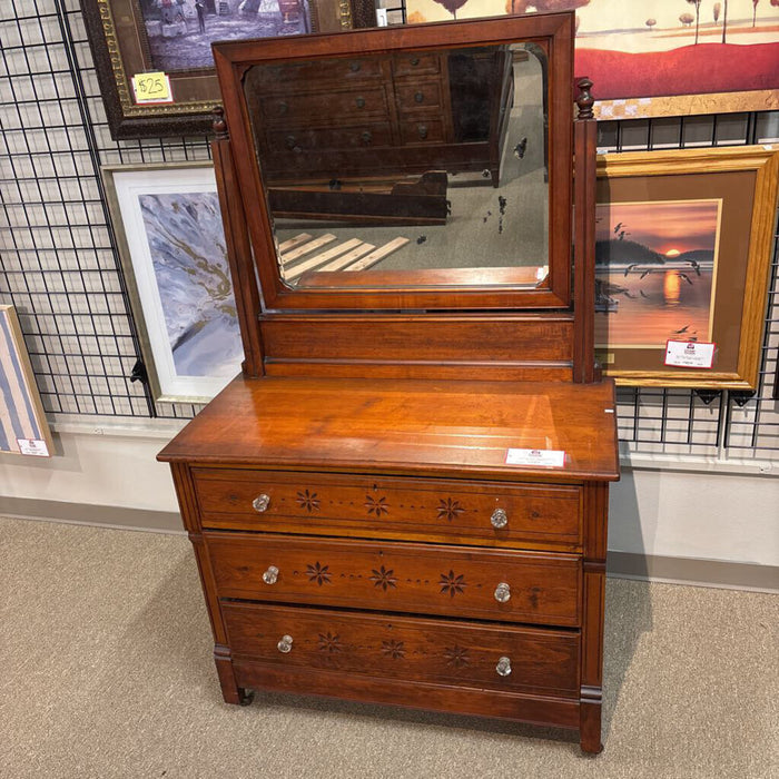 Antique Cherry Wood Dresser (BTK)
