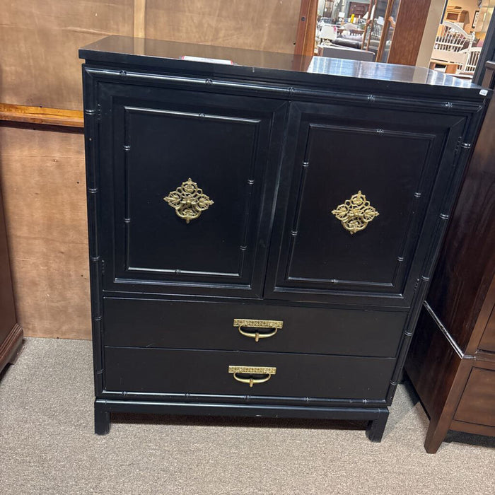 Black 2-Door 5-Drawer Dresser (ALK)