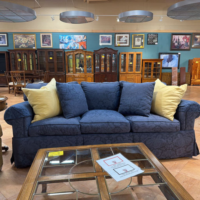 Blue Paisley Stickley Fabric Sofa(SAK)