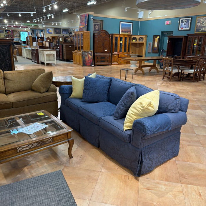 Blue Paisley Stickley Fabric Sofa(SAK)