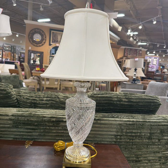 Gold Accented Glass Table Lamp(AT)