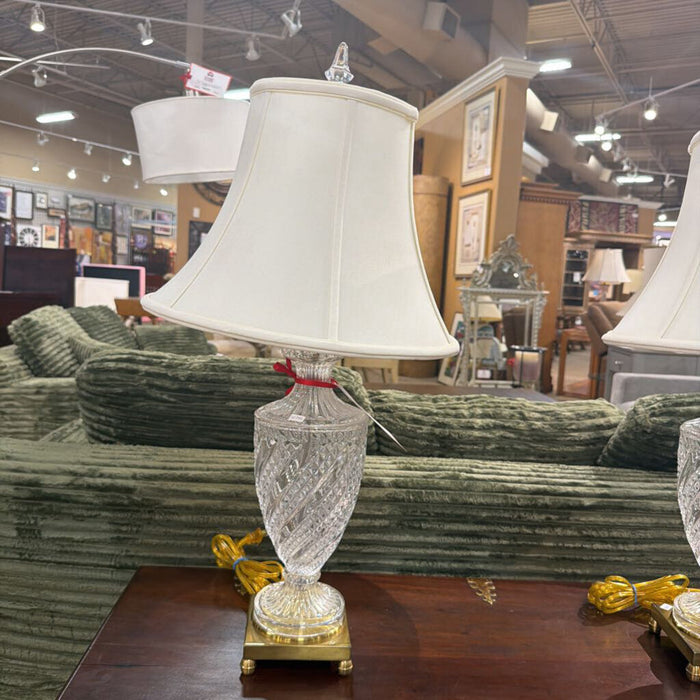 Gold Accented Glass Table Lamp(AT)