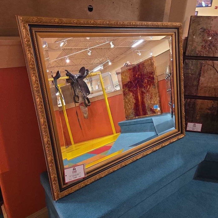 Gold/Black Ornate Wall Mirror(BTK)