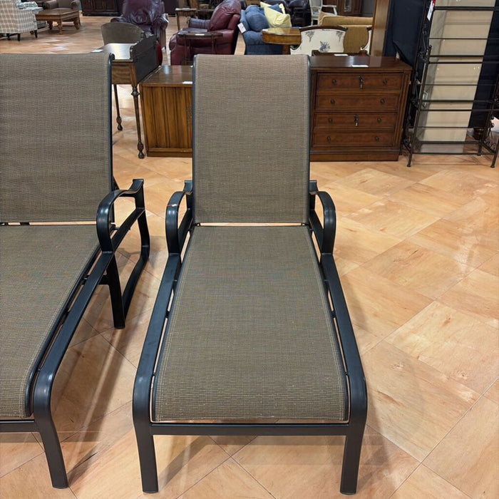 Black/Brown Patio Lounger(TI)