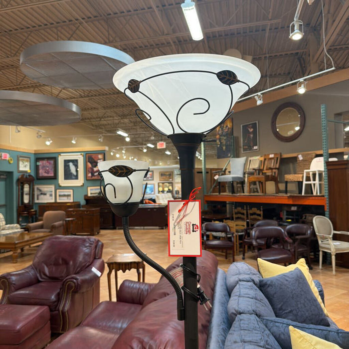 Black 2-Bulb Floor Lamp(TI)