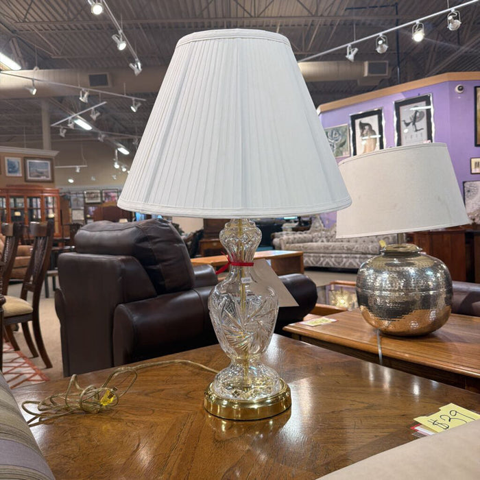 Small Glass/Gold Table Lamp(BA)