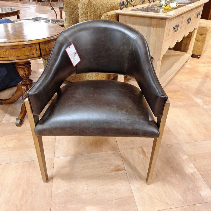 Brown Leather CH w/ Gold Accent(ALK)