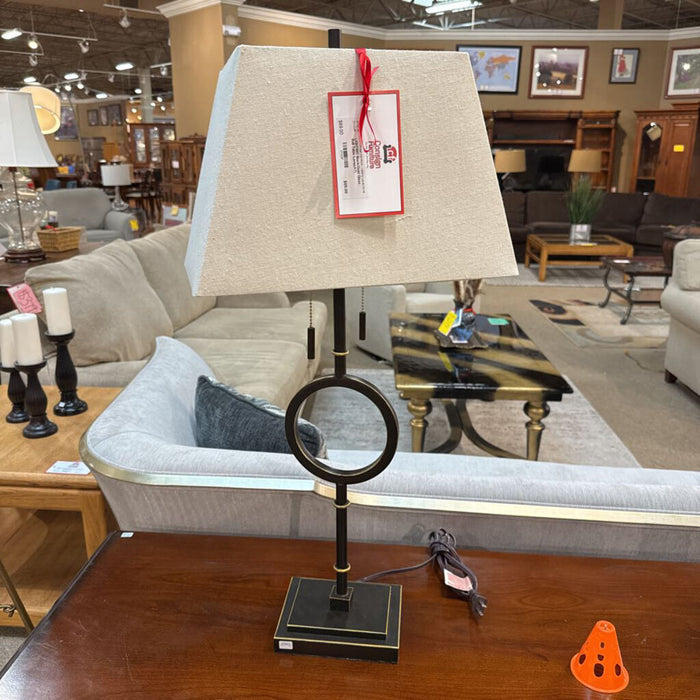 Black/Gold Glass Ball Table Lamp(AT)