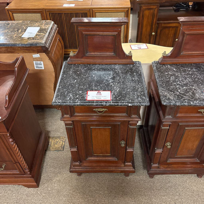 Marble Top Antique Nightstand (TI)