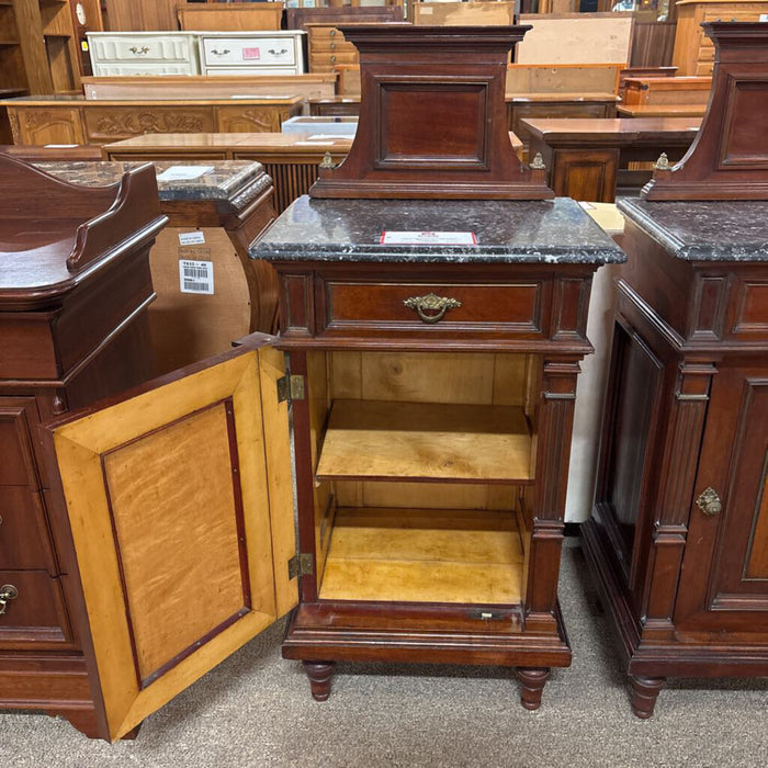 Marble Top Antique Nightstand (TI)