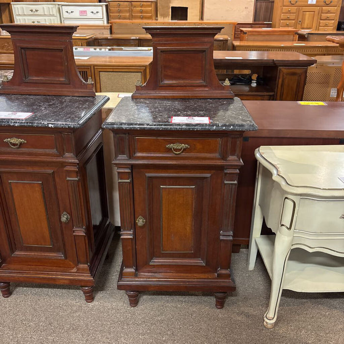 Marble Top Antique Nightstand (TI)