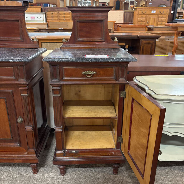 Marble Top Antique Nightstand (TI)