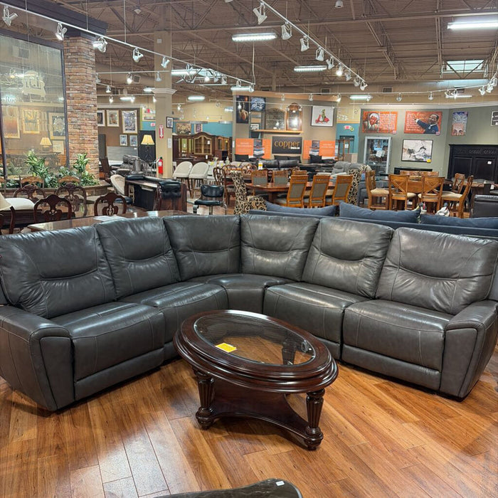 LaZboy Leather Reclining Sectional(BIMK)