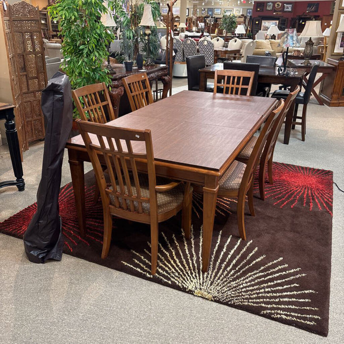 Brown Dining Table+6Ch+2L+Pads (MAK)