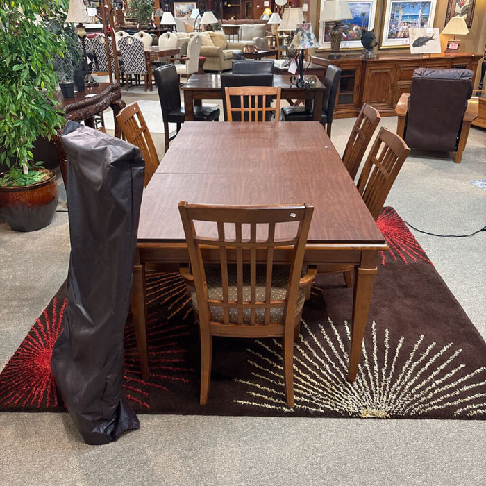 Brown Dining Table+6Ch+2L+Pads (MAK)