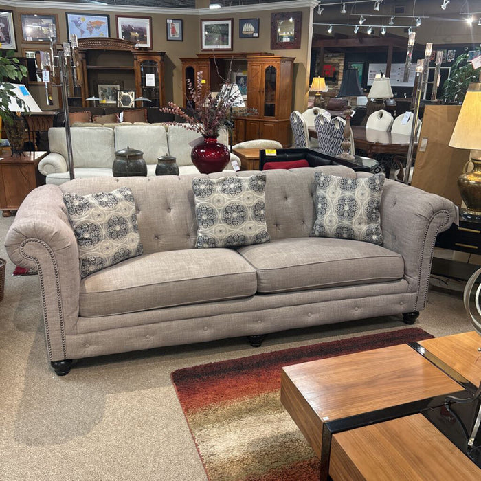 Grey Fabric Tufted Sofa(LSH)